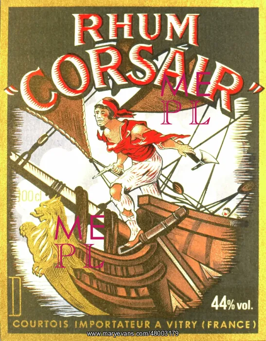 : Label design for Rhum Corsair : Label design for Rhum Corsair