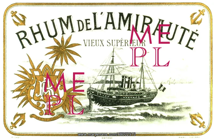 : Label design for Rhum de l'Amiraute : Label design for Rhum de l'Amiraute