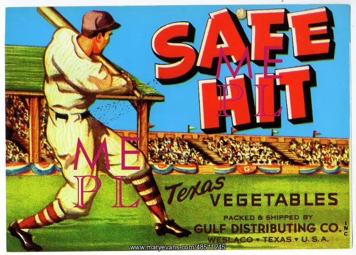  : Label design, Safe Hit Texas Vegetables