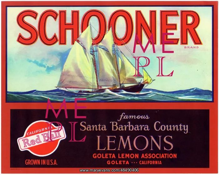  : Label design, Schooner Lemons