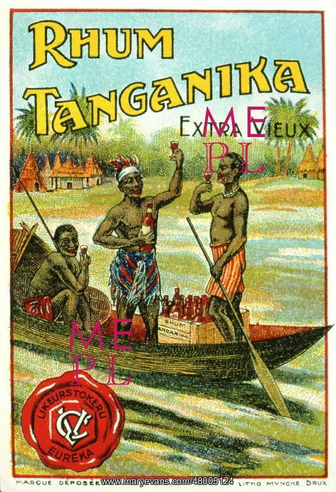 : Label design for Tanganika Rum : Label design for Tanganika Rum