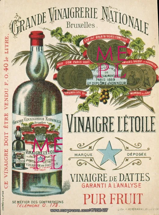 : Label design for Vinaigre l'Etoile : Label design for Vinaigre l'Etoile