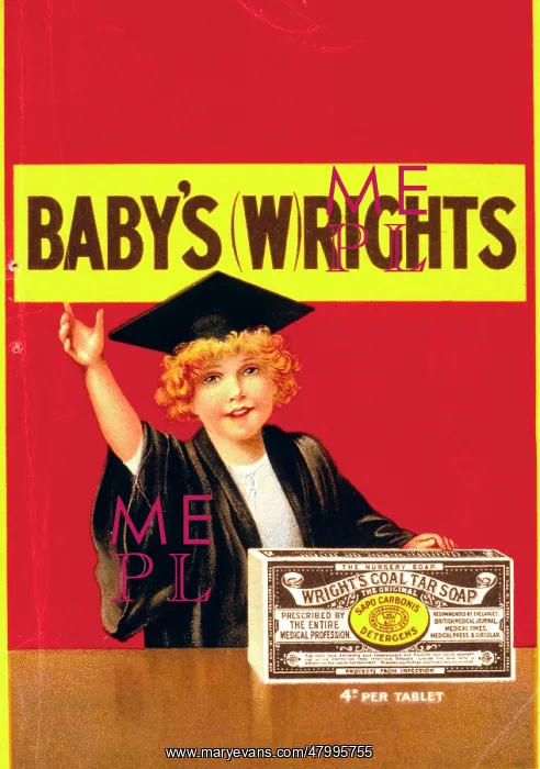 : Label design for Wright's Coal Tar Soap : Label design for Wright's Coal Tar Soap