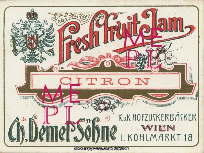 : Label > Fresh Fruit Jam Citron < from Demel : Label > Fresh Fruit Jam Citron < from Demel