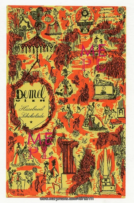 : Label > hazelnut chocolate < from Demel : Label > hazelnut chocolate < from Demel