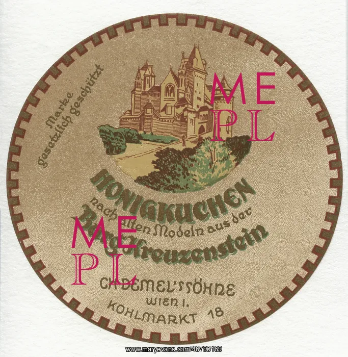 : Label > Honey cake < from Demel : Label > Honey cake < from Demel