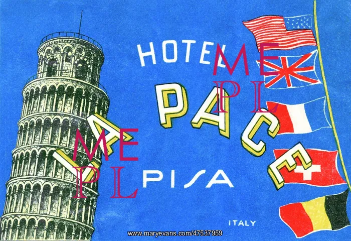 : Label, Hotel La Pace, Pisa, Italy : Label, Hotel La Pace, Pisa, Italy