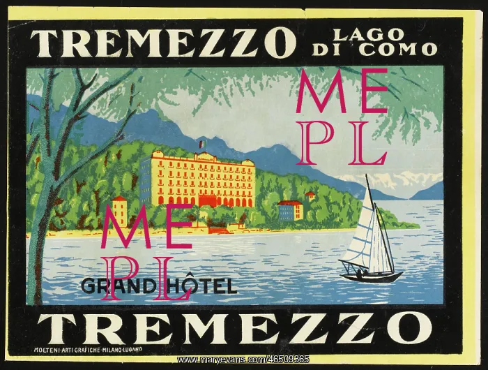  : Label, Hotel on Lake Como