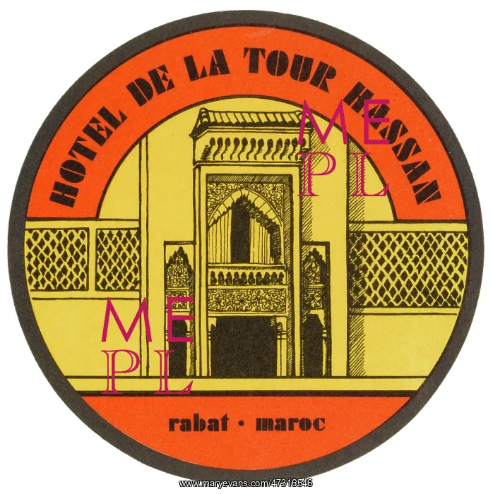  : LABEL, HOTEL AT RABAT