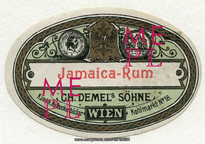 : Label > Jamaica Rum Ch. Demels Sohne : Label > Jamaica Rum Ch. Demels Sohne