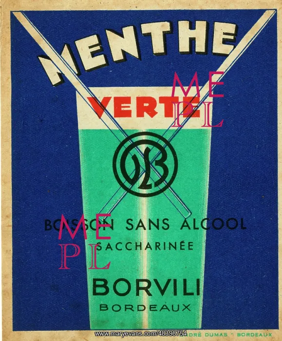  : Label, Menthe Verte