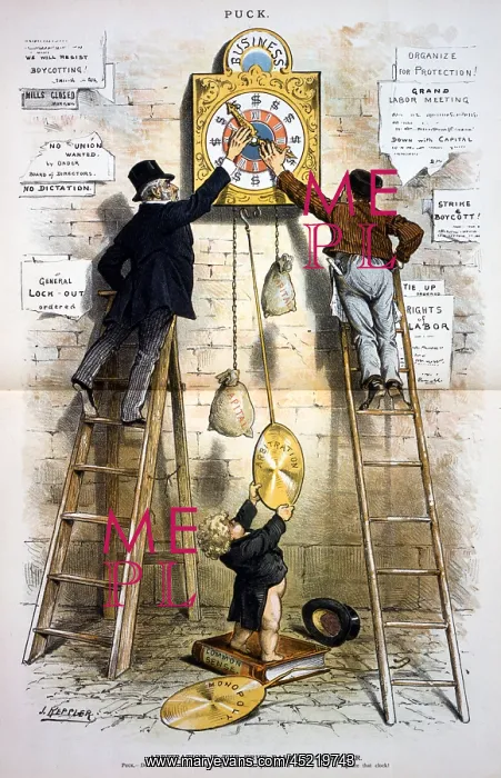 : Labor movement. Editorial cartoon illustratin ? : Labor movement. Editorial cartoon illustratin ?