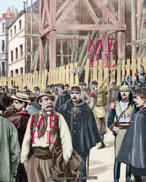 : Labor movement. Strike in Paris protected by the army. 19th : Labor movement. Strike in Paris protected by the army. 19th