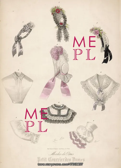 : LACE CAPS ETC C.1863 : LACE CAPS ETC C.1863