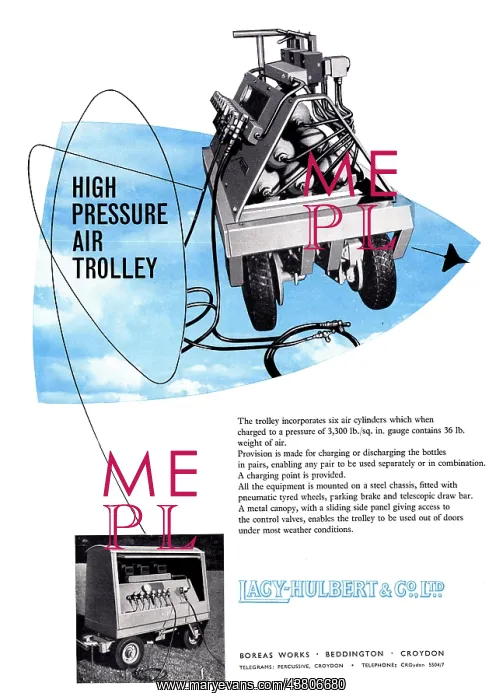 : Lacy-Hulbert High Pressure Air Troilley : Lacy-Hulbert High Pressure Air Troilley