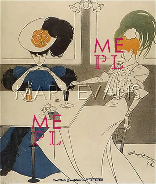 : TWO LADIES IN CAFE 1907 : TWO LADIES IN CAFE 1907