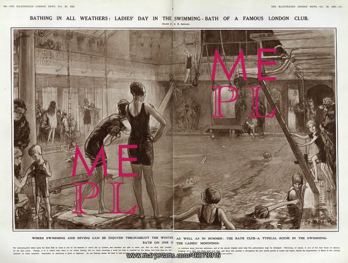 : Ladies day in the swimming-bath : Ladies day in the swimming-bath