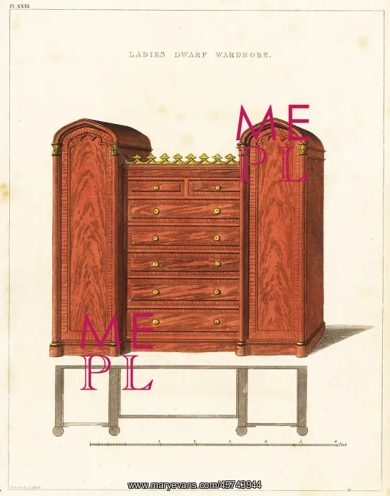 : Ladies dwarf wardrobe, Regency style : Ladies dwarf wardrobe, Regency style