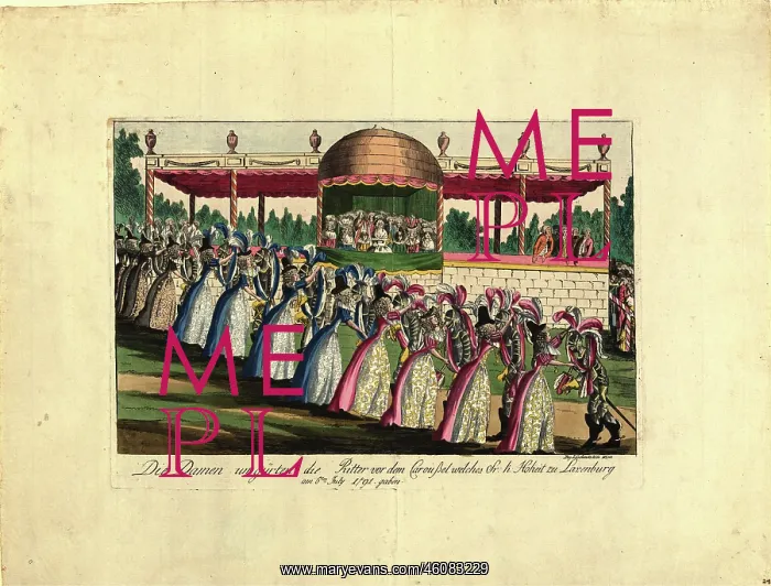 : The ladies encircle the knight before the carousel : The ladies encircle the knight before the carousel