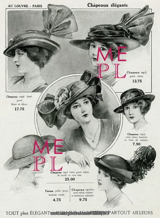: Ladies hats, circa 1912 : Ladies hats, circa 1912