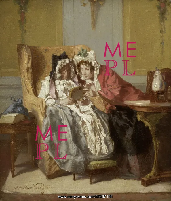 : Two Ladies Looking at a Picture : Two Ladies Looking at a Picture