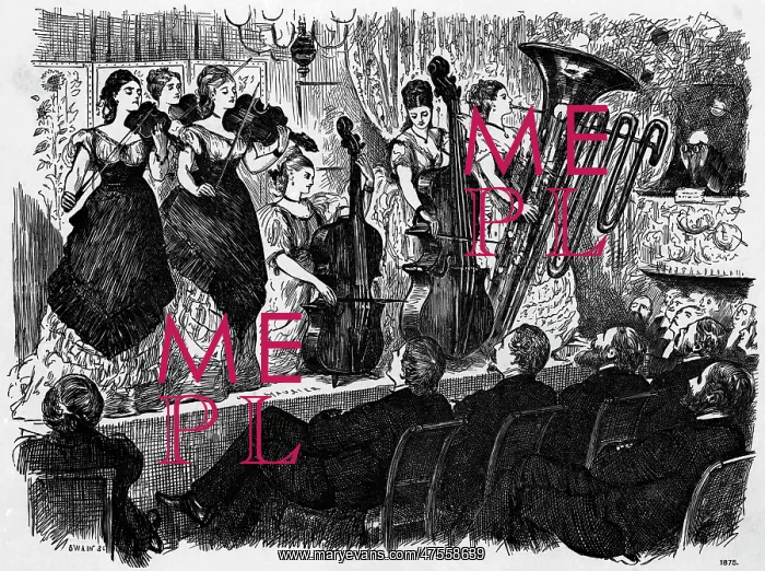 : Ladies orchestra, 1875 : Ladies orchestra, 1875
