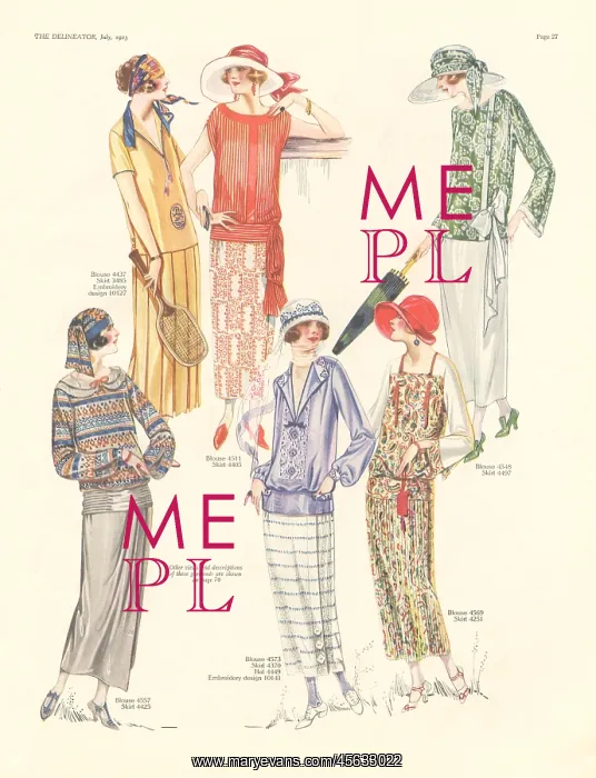 : Ladies Outfits, Delineator : Ladies Outfits, Delineator