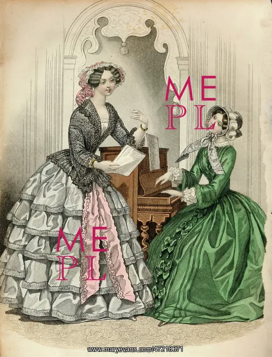 : Ladies at Piano 1851 : Ladies at Piano 1851