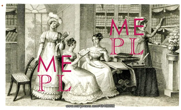  : Ladies reading books in a library