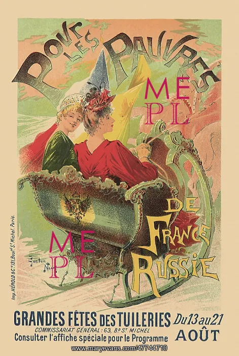 : Two Ladies in a Sleigh Poster