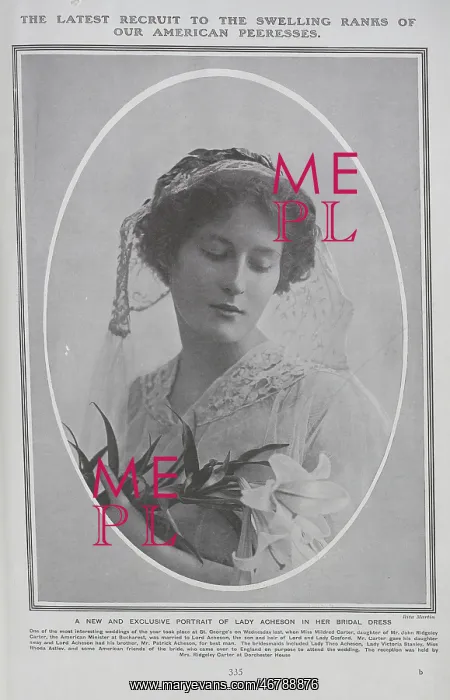 : Lady Acheson, nee Mildred Carter : Lady Acheson, nee Mildred Carter