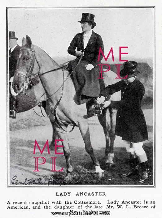 : Lady Ancaster with the Cottesmore hunt : Lady Ancaster with the Cottesmore hunt