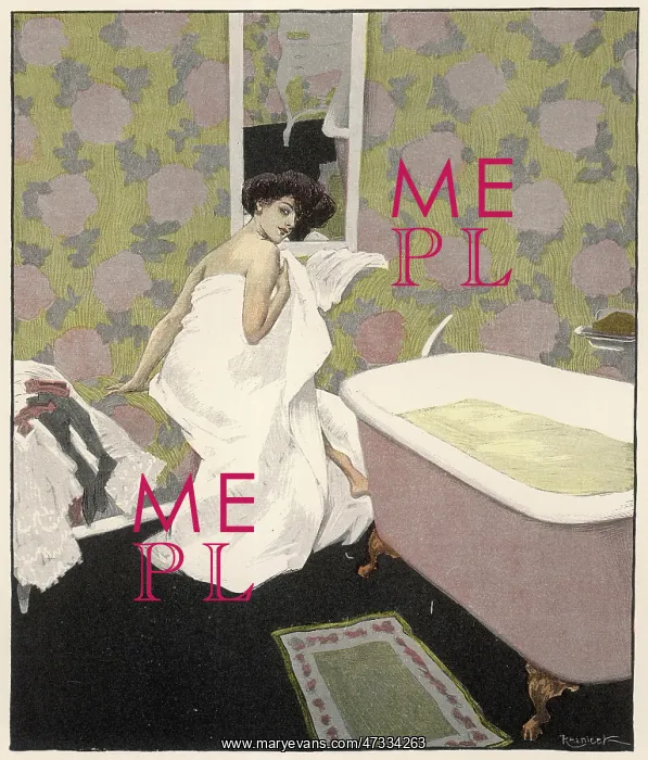 : Lady in Bathroom - circa 1908 : Lady in Bathroom - circa 1908