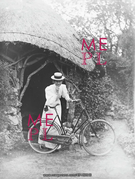 : LADY AND BICYCLE : LADY AND BICYCLE