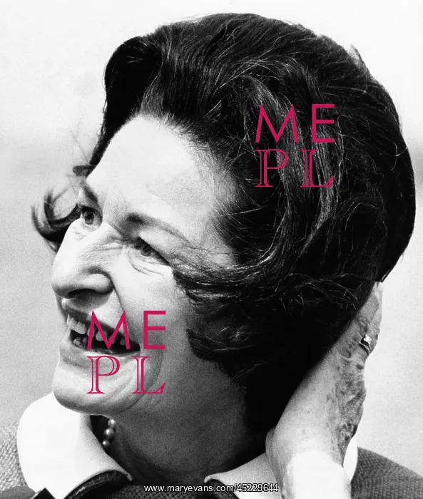 : Lady Bird Johnson smiles as the wind disrupts ? : Lady Bird Johnson smiles as the wind disrupts ?