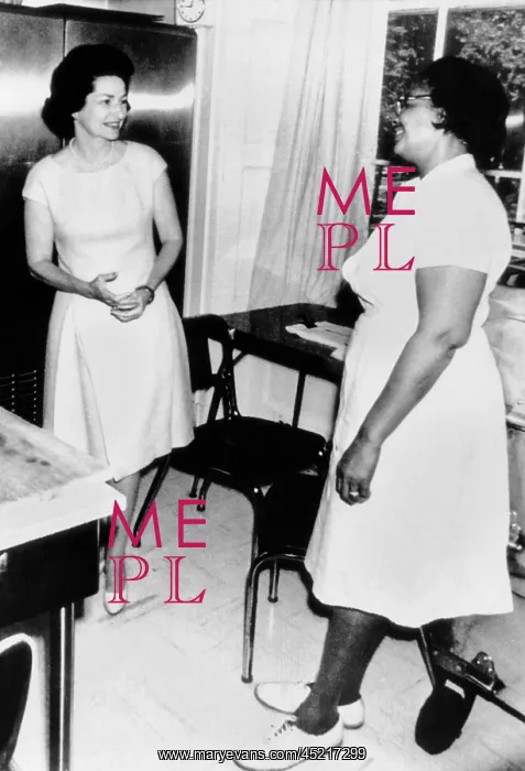 : Lady Bird Johnson, with White House cook ? : Lady Bird Johnson, with White House cook ?