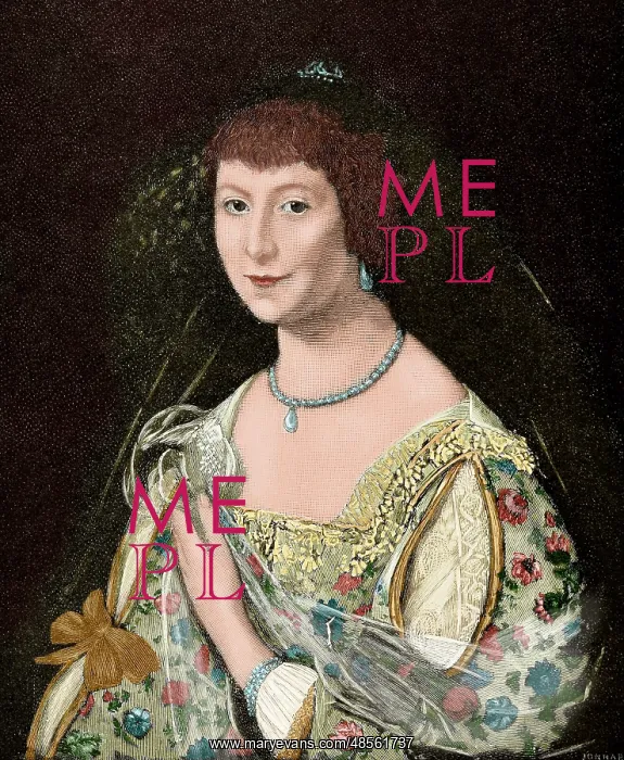 : Lady Castlehaven. Engraving. Colored : Lady Castlehaven. Engraving. Colored