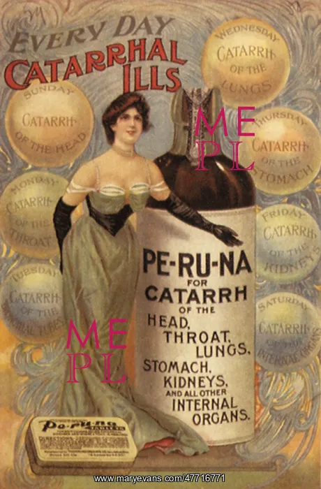  : Lady and Catarrh Bottle