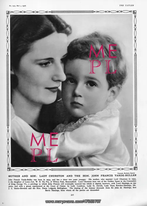 : Lady Churston with her son : Lady Churston with her son