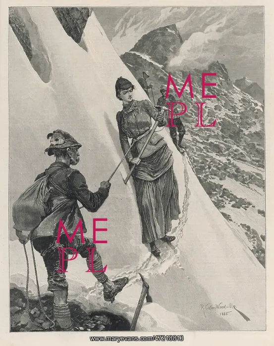 : LADY CLIMBER IN THE ALPS : LADY CLIMBER IN THE ALPS