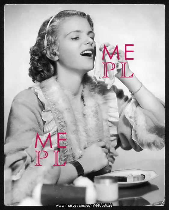 : LADY WITH A COLD 1930S : LADY WITH A COLD 1930S