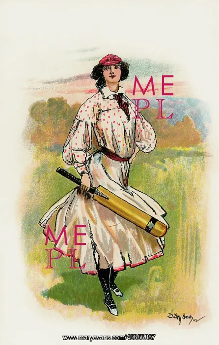 : Lady cricketer 1902 : Lady cricketer 1902