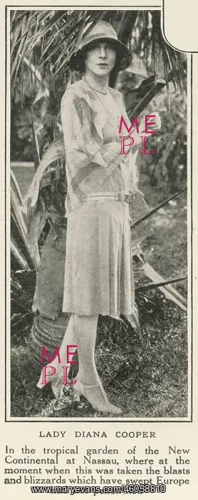 : Lady Diana Cooper in Nassau : Lady Diana Cooper in Nassau
