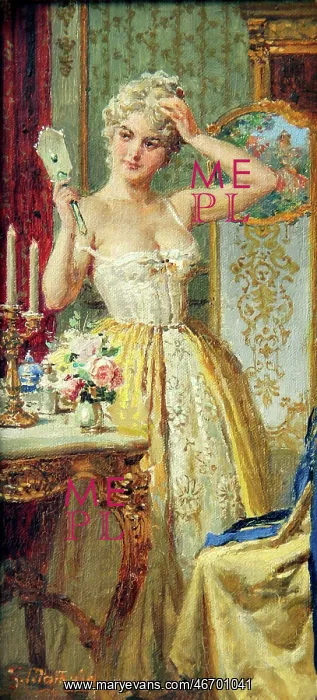 : Lady at her dressing table : Lady at her dressing table
