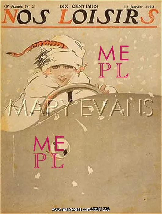 : LADY DRIVER IN SNOW 1913 : LADY DRIVER IN SNOW 1913