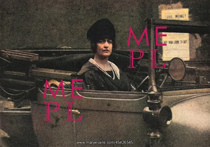 : Lady Drogheda in her car, 1917 : Lady Drogheda in her car, 1917