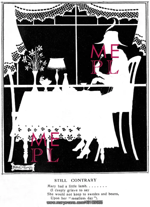 : Lady eating in silhouette by Nellie E. George : Lady eating in silhouette by Nellie E. George