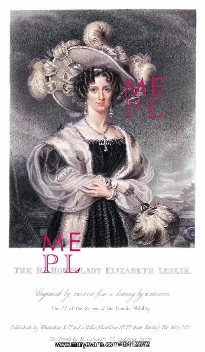 : LADY ELIZABETH LESLIE : LADY ELIZABETH LESLIE