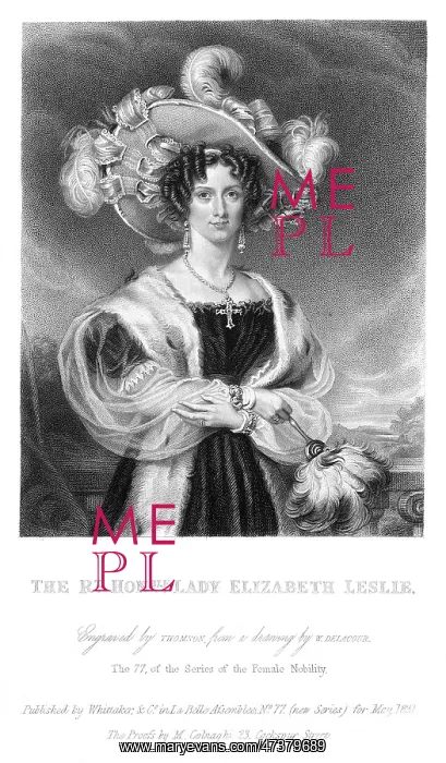 : LADY ELIZABETH LESLIE : LADY ELIZABETH LESLIE