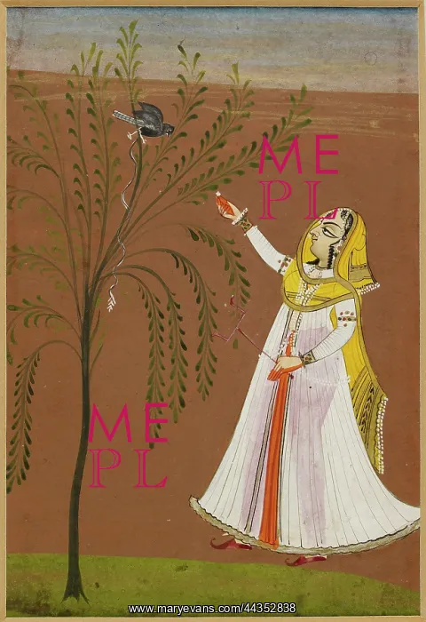 : Lady feeding a bird in a tree : Lady feeding a bird in a tree